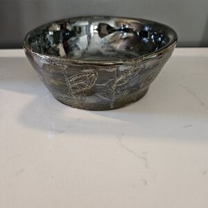 Handcrafted Ceramic Bowl with Flower Design